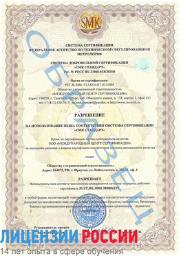 Образец разрешение Новомичуринск Сертификат ISO 50001